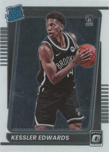 #154 Kessler Edwards - Brooklyn Nets - 2021-22 Donruss Optic Basketball