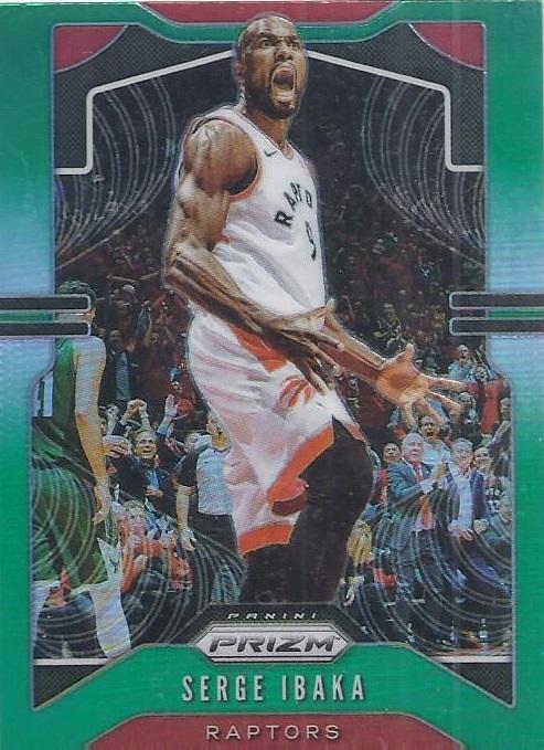 #154 Serge Ibaka - Toronto Raptors - 2019-20 Panini Prizm - Prizms Green Basketball