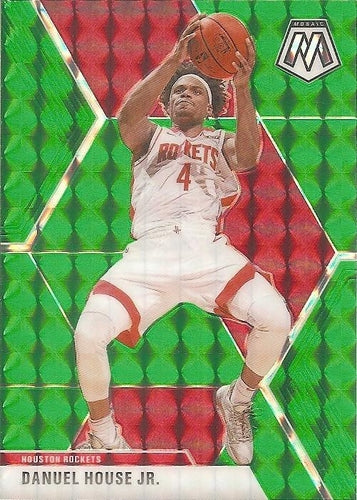 #154 Danuel House Jr. - Houston Rockets - 2019-20 Panini Mosaic - Green Prizm Basketball