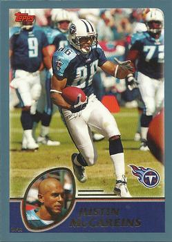 #155 Justin McCareins - Tennessee Titans - 2003 Topps Football