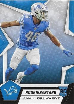 #155 Amani Oruwariye - Detroit Lions - 2019 Panini Rookies & Stars Football