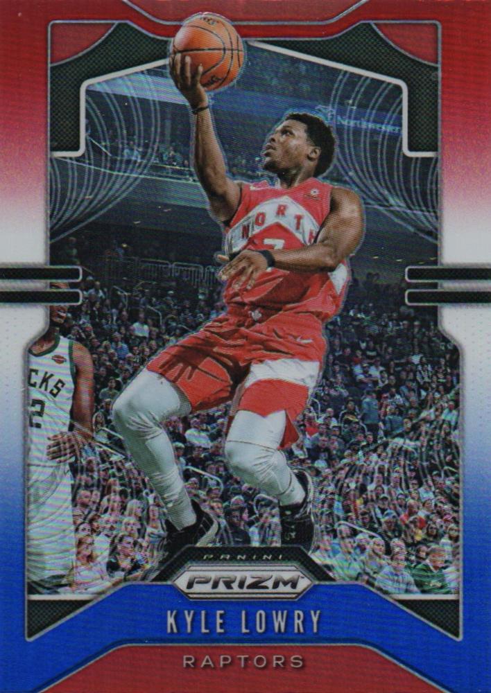 #155 Kyle Lowry - Toronto Raptors - 2019-20 Panini Prizm - Prizms Red White and Blue Basketball
