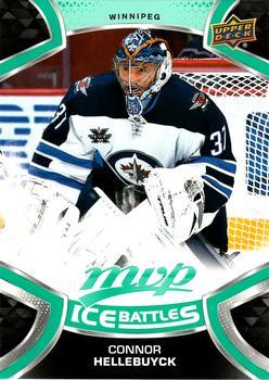 #155 Connor Hellebuyck - Winnipeg Jets - 2021-22 Upper Deck MVP - Ice Battles Hockey