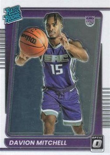 #155 Davion Mitchell - Sacramento Kings - 2021-22 Donruss Optic Basketball