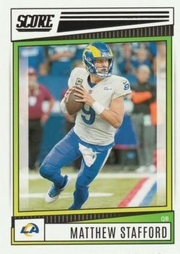 #155 Matthew Stafford - Los Angeles Rams - 2022 Score Football