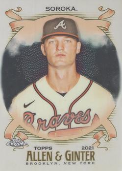 #155 Mike Soroka - Atlanta Braves - 2021 Topps Allen & Ginter Chrome Baseball