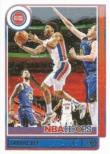 #155 Saddiq Bey - Detroit Pistons - 2021-22 Hoops Winter Basketball