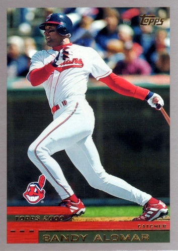 #155 Sandy Alomar Jr. - Cleveland Indians - 2000 Topps Baseball