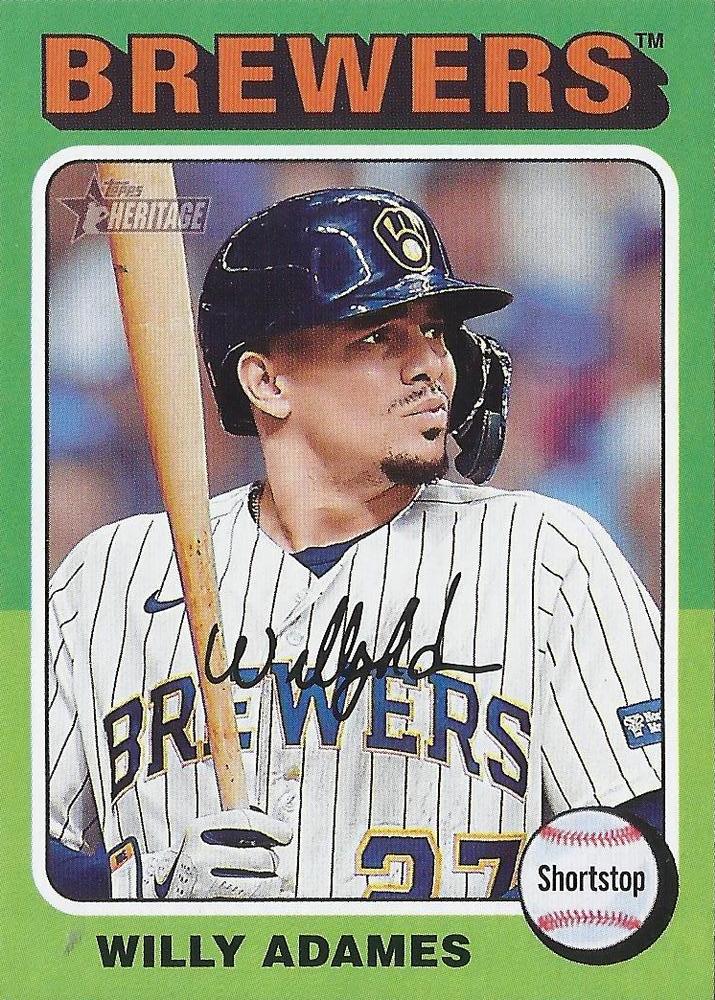 #155 Willy Adames - Milwaukee Brewers - 2024 Topps Heritage Baseball