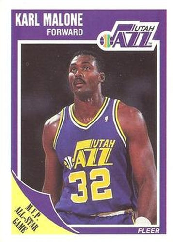 #155 Karl Malone - Utah Jazz - 1989-90 Fleer Basketball