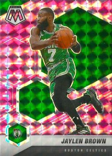 #155 Jaylen Brown - Boston Celtics - 2020-21 Panini Mosaic - Mosaic Camo Pink Basketball