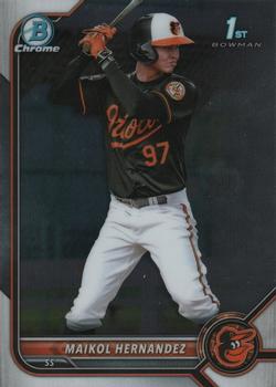 #BCP-155 Maikol Hernandez FBC - Baltimore Orioles - 2022 Bowman - Chrome Prospects Baseball