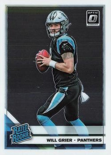 #155 Will Grier - Carolina Panthers - 2019 Donruss Optic Football