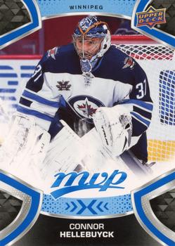 #155 Connor Hellebuyck - Winnipeg Jets - 2021-22 Upper Deck MVP - Blue Hockey