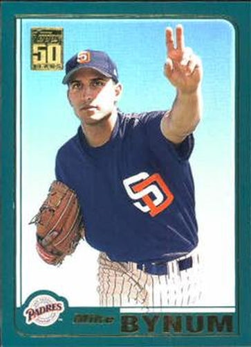 #T156 Mike Bynum - San Diego Padres - 2001 Topps Traded & Rookies Baseball