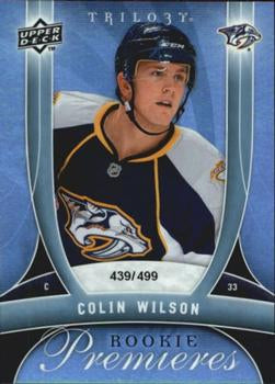 #156 Colin Wilson - Nashville Predators - 2009-10 Upper Deck Trilogy Hockey