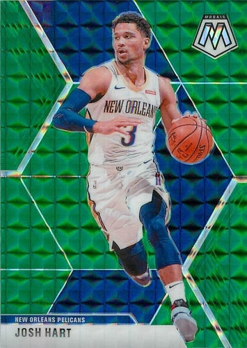 #156 Josh Hart - New Orleans Pelicans - 2019-20 Panini Mosaic - Green Prizm Basketball
