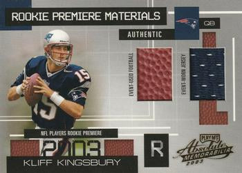 #156 Kliff Kingsbury - New England Patriots - 2003 Playoff Absolute Memorabilia Football