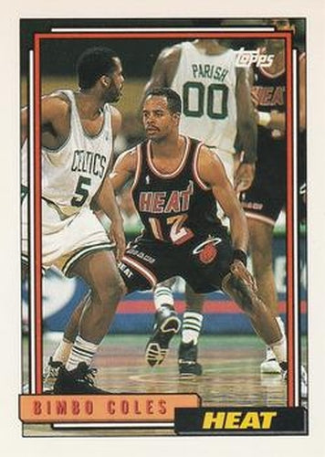 #156 Bimbo Coles - Miami Heat - 1992-93 Topps Basketball