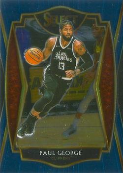 #156 Paul George - Los Angeles Clippers - 2020-21 Panini Select - Blue Basketball