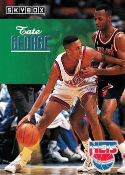 #156 Tate George - New Jersey Nets - 1992-93 SkyBox Basketball