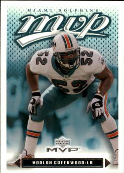 #156 Morlon Greenwood - Miami Dolphins - 2003 Upper Deck MVP Football