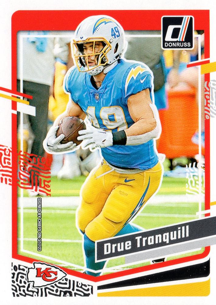 #156 Drue Tranquill - Kansas City Chiefs - 2023 Donruss Football