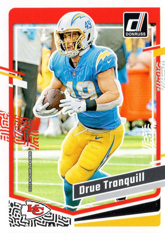 #156 Drue Tranquill - Kansas City Chiefs - 2023 Donruss Football