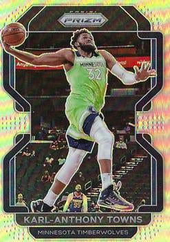 #157 Karl-Anthony Towns - Minnesota Timberwolves - 2021-22 Panini Prizm - Silver Basketball