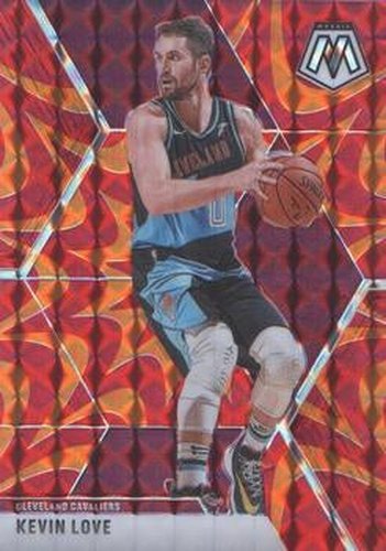 #157 Kevin Love - Cleveland Cavaliers - 2019-20 Panini Mosaic - Reactive Orange Basketball