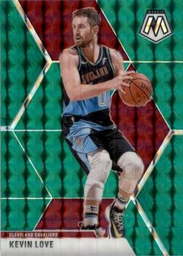 #157 Kevin Love - Cleveland Cavaliers - 2019-20 Panini Mosaic - Green Prizm Basketball