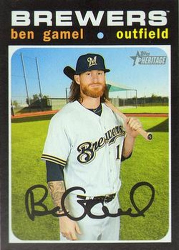 #157 Ben Gamel - Milwaukee Brewers - 2020 Topps Heritage Baseball
