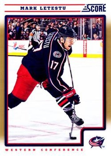 #157 Mark Letestu - Columbus Blue Jackets - 2012-13 Score - Gold Rush Hockey