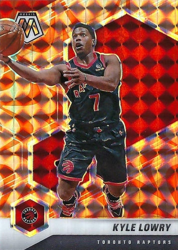 #157 Kyle Lowry - Toronto Raptors - 2020-21 Panini Mosaic - Mosaic Reactive Orange Basketball