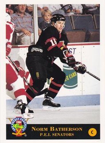 #157 Norm Batherson - P.E.I. Senators Prince Edward Island Senators - 1994 Classic Pro Hockey Prospects Hockey