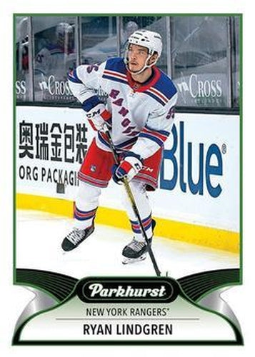 #157 Ryan Lindgren - New York Rangers - 2021-22 Parkhurst Hockey