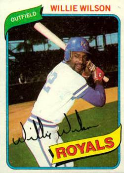 #157 Willie Wilson - Kansas City Royals - 1980 Topps Baseball