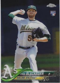 #158 Paul Blackburn - Oakland Athletics - 2018 Topps Chrome Baseball