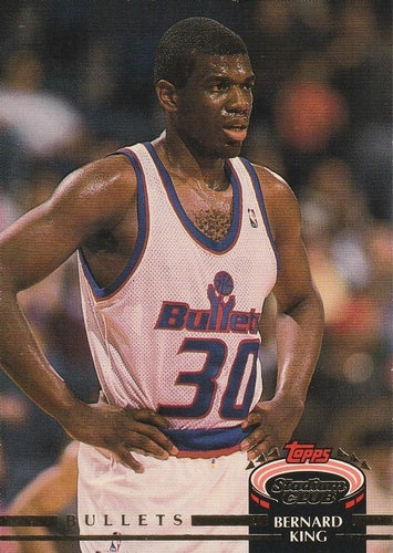 #158 Bernard King - Washington Bullets - 1992-93 Stadium Club Basketball