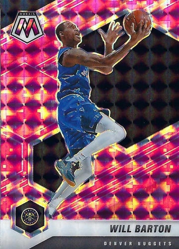 #158 Will Barton - Denver Nuggets - 2020-21 Panini Mosaic - Mosaic Camo Pink Basketball