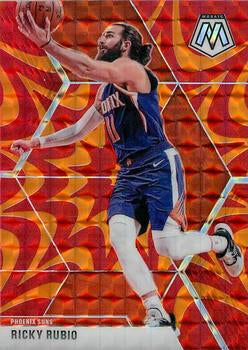 #158 Ricky Rubio - Phoenix Suns - 2019-20 Panini Mosaic - Reactive Orange Basketball