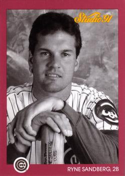 #158 Ryne Sandberg - Chicago Cubs - 1991 Studio Baseball