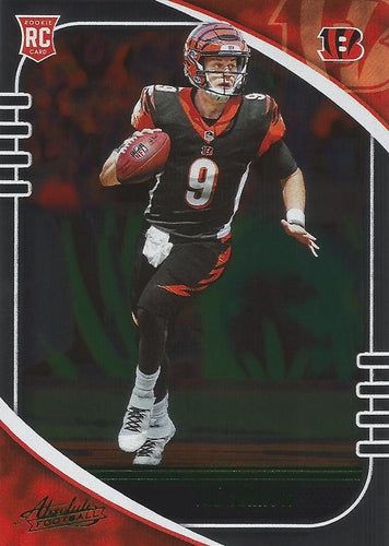 #158 Joe Burrow - Cincinnati Bengals - 2020 Panini Absolute - Green Football
