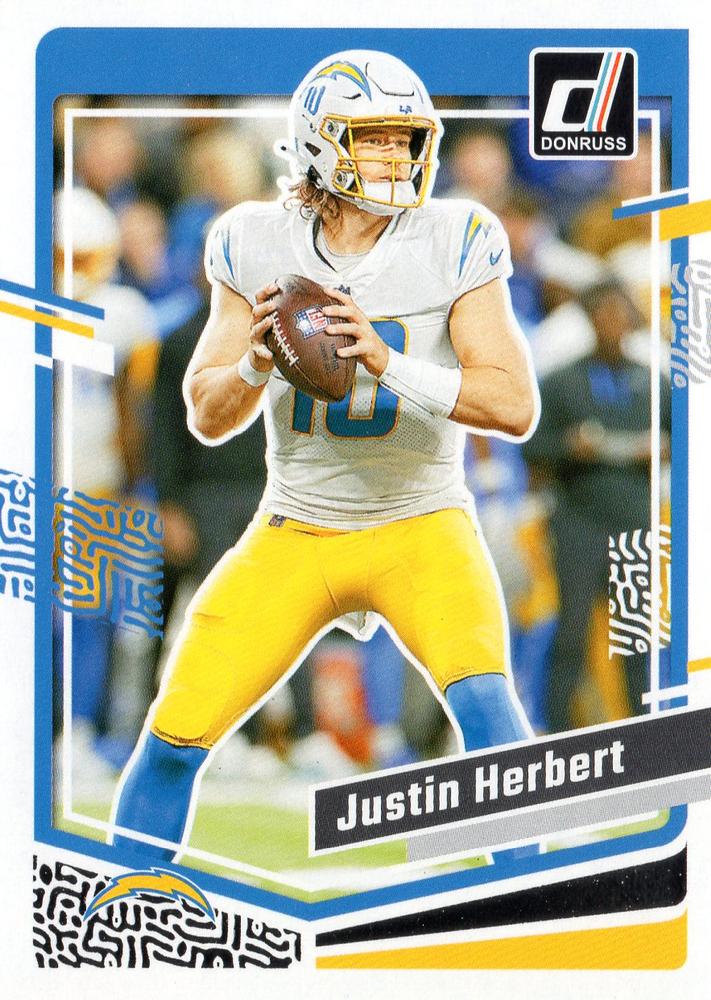 #158 Justin Herbert - Los Angeles Chargers - 2023 Donruss Football