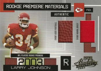 #158 Larry Johnson - Kansas City Chiefs - 2003 Playoff Absolute Memorabilia Football