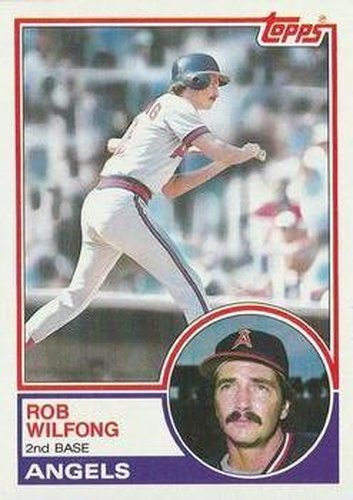 #158 Rob Wilfong - California Angels - 1983 Topps Baseball