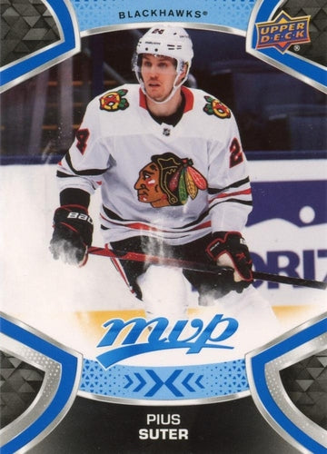 #158 Pius Suter - Chicago Blackhawks - 2021-22 Upper Deck MVP - Blue Hockey