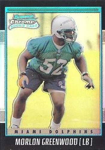 #158 Morlon Greenwood - Miami Dolphins - 2001 Bowman Chrome Football