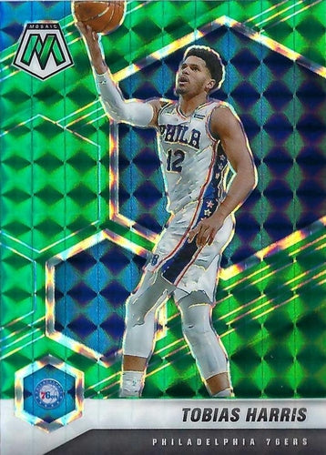 #159 Tobias Harris - Philadelphia 76ers - 2020-21 Panini Mosaic - Mosaic Green Basketball