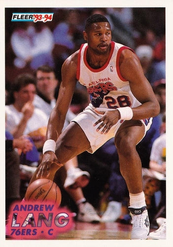 #159 Andrew Lang - Philadelphia 76ers - 1993-94 Fleer Basketball